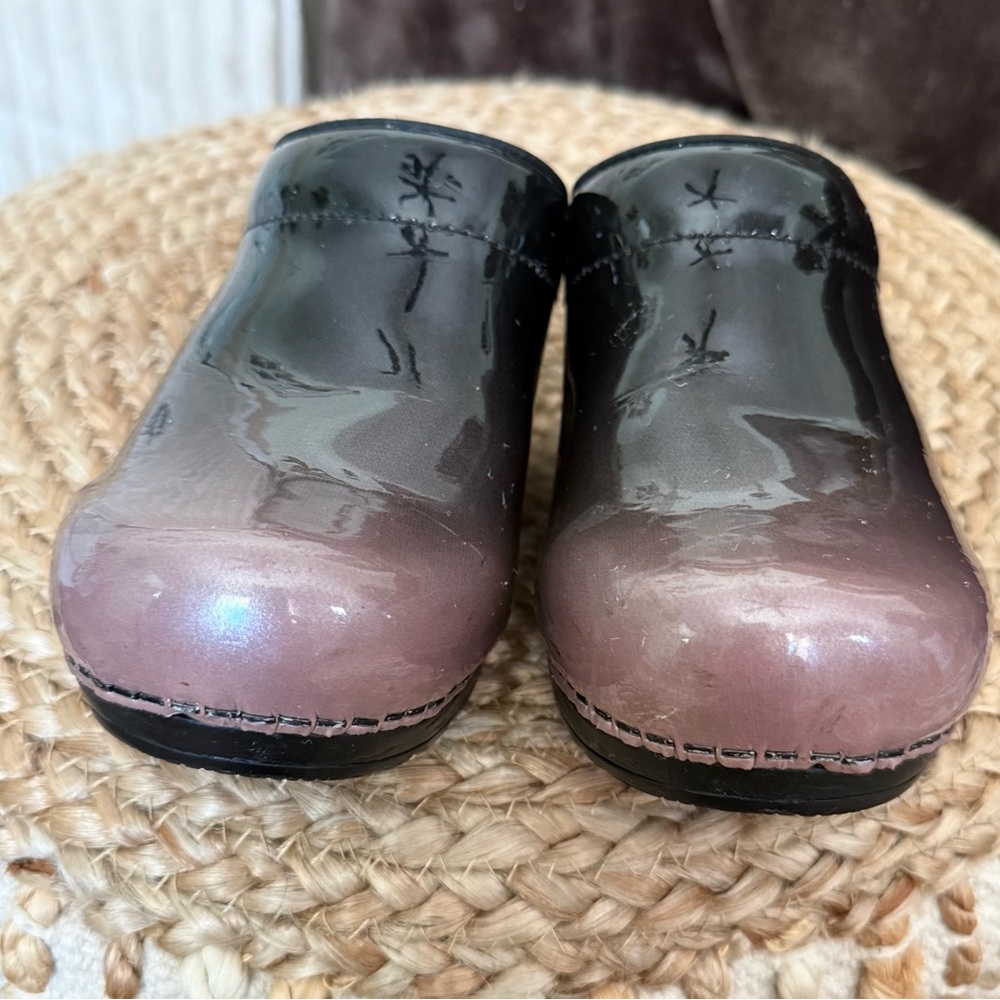 Black and Pink Ombre Clogs